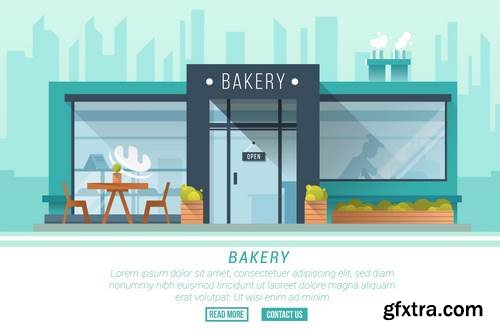 Bakery - Vector Landscape & Building