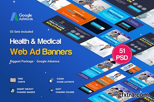 Health & Medical Banners Ad - 51 PSD