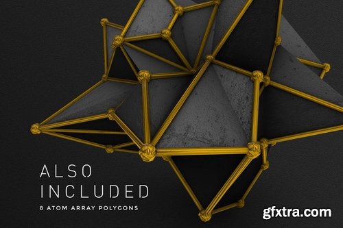 Black and Gold Polygons Black and Gold Polygons