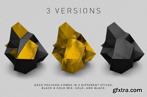 Black and Gold Polygons Black and Gold Polygons