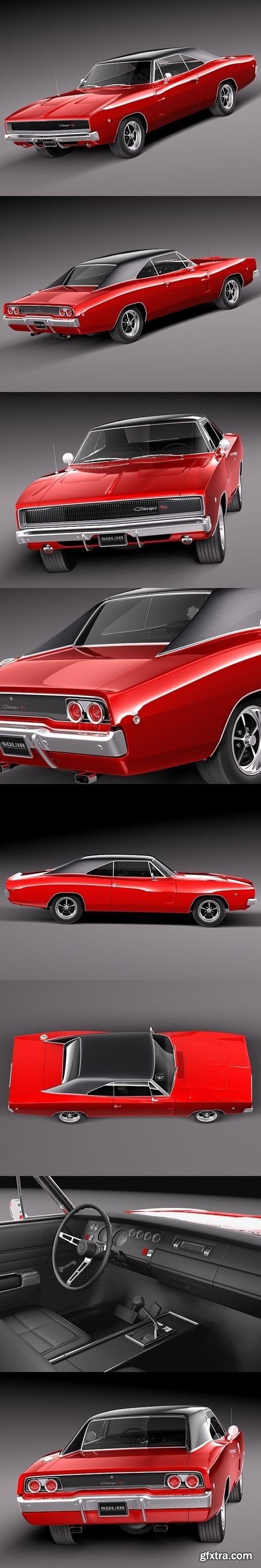 Dodge Charger 1968 3D Model