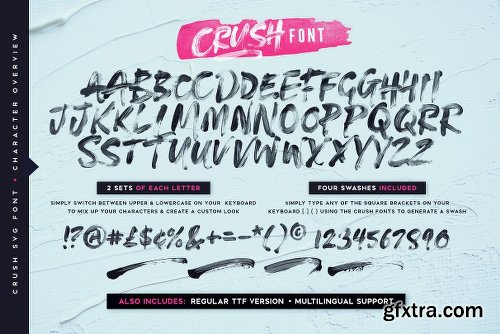 CreativeMarket CRUSH SVG Font 2705425