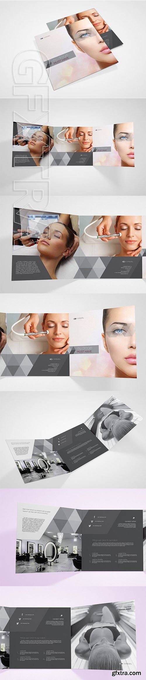 CreativeMarket - Beauty Salon Square Brochure 2798623