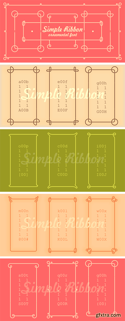 Simple Ribbon Font