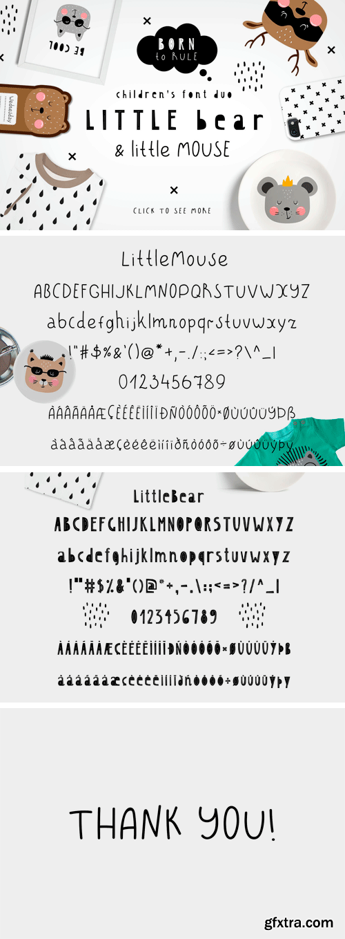 CM - LittleBear & LittleMouse - Font Duo 2701581