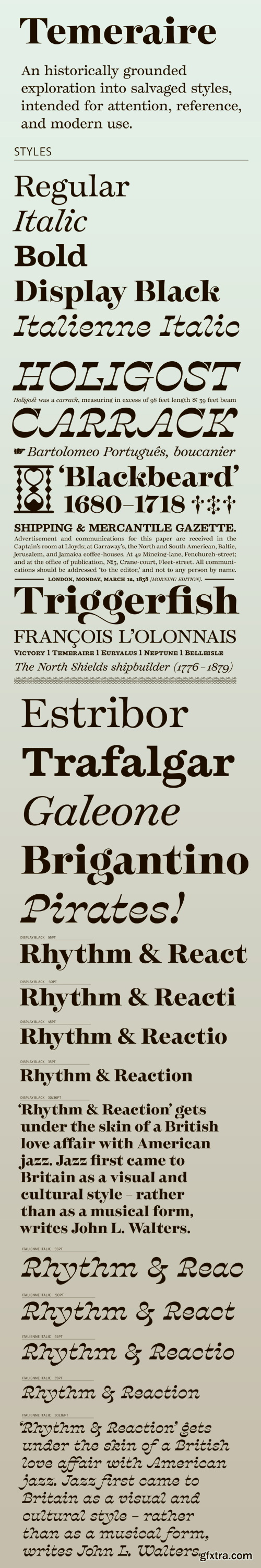 Temeraire Font Family