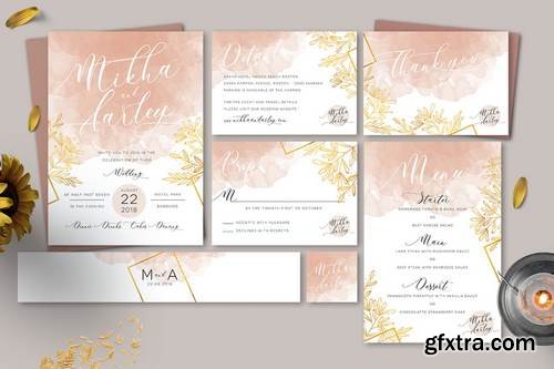 Peach Watercolor Invitation