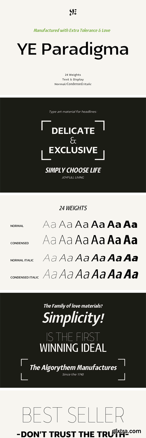 YE Paradigma Font Family