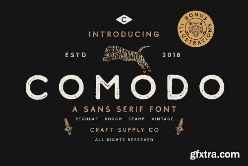 CreativeMarket Comodo Font Family + Illustrations 2905620