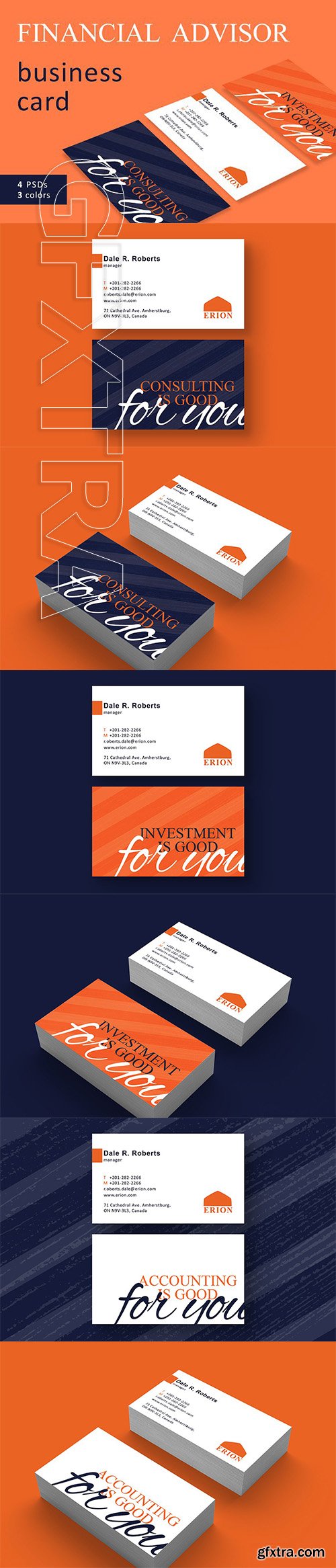 CreativeMarket - Financial Advisor Business Card 2945185