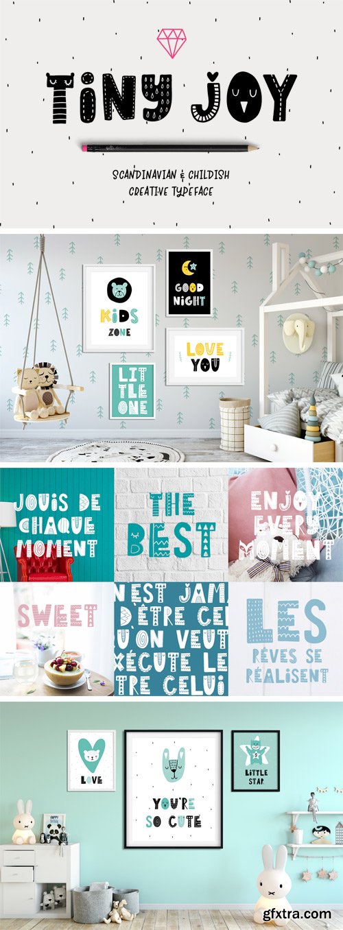 Fontbundles - Tiny Joy Font - Scandinavian & Kids 41279