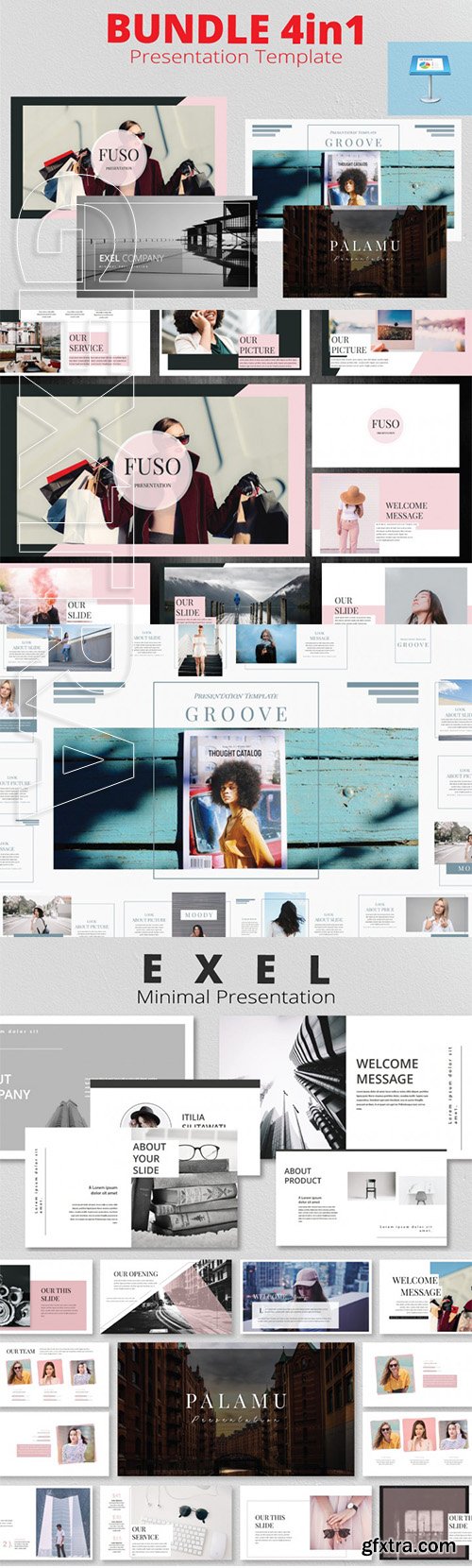 4in1 Bundle Keynote Template