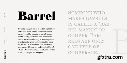 TT Barrels Font Family - 12 Fonts