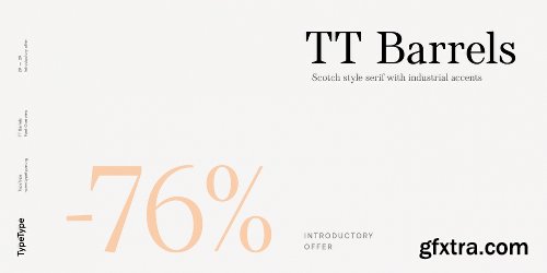 TT Barrels Font Family - 12 Fonts