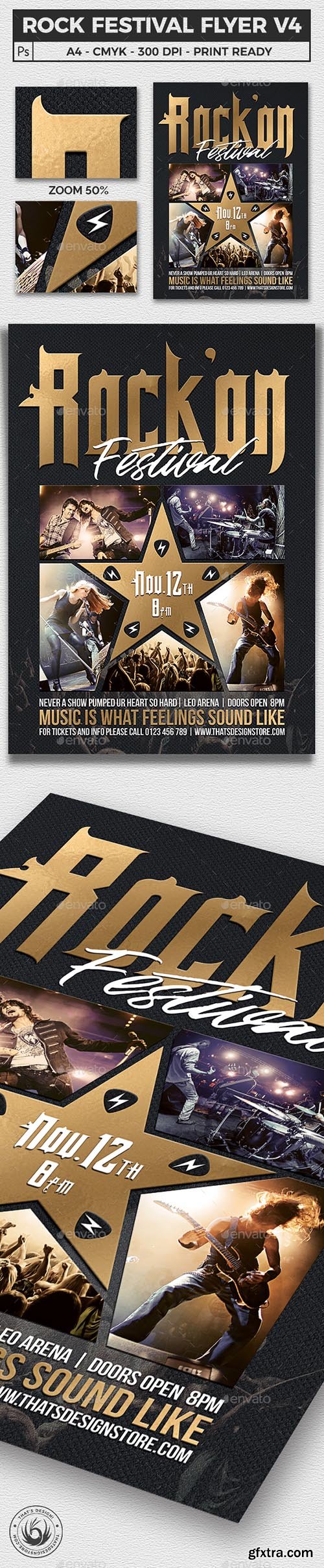 Rock Festival Flyer Template V4 12503437