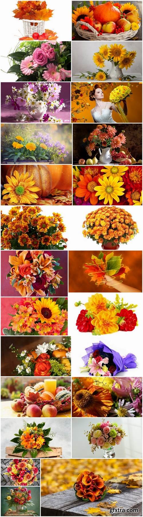 Autumn flowers bouquet of yellow 25 HQ Jpeg