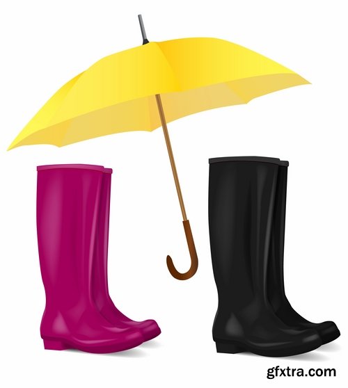 Autumn rain rubber boot umbrella 25 EPS