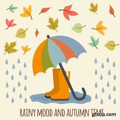 Autumn rain rubber boot umbrella 25 EPS