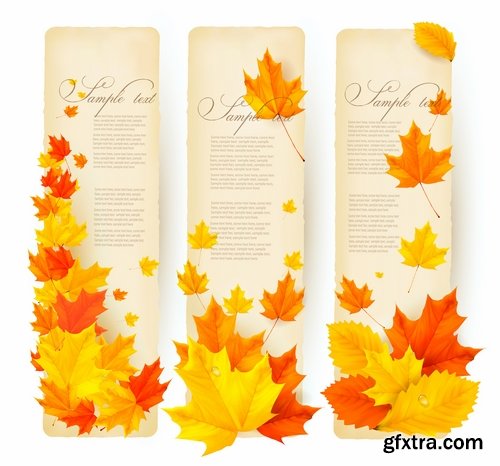 Autumn background is a picture poster flyer banner leaf tree 25 EPS