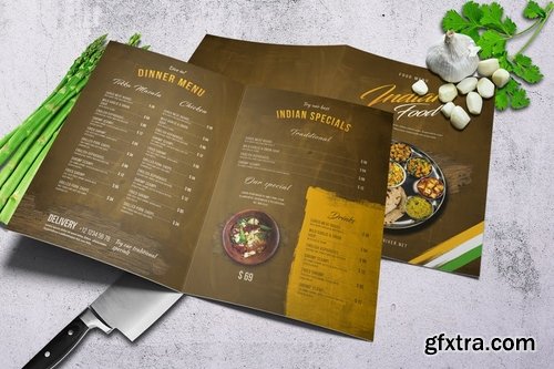 Indian Food Menu A4 & US Letter - Bifold