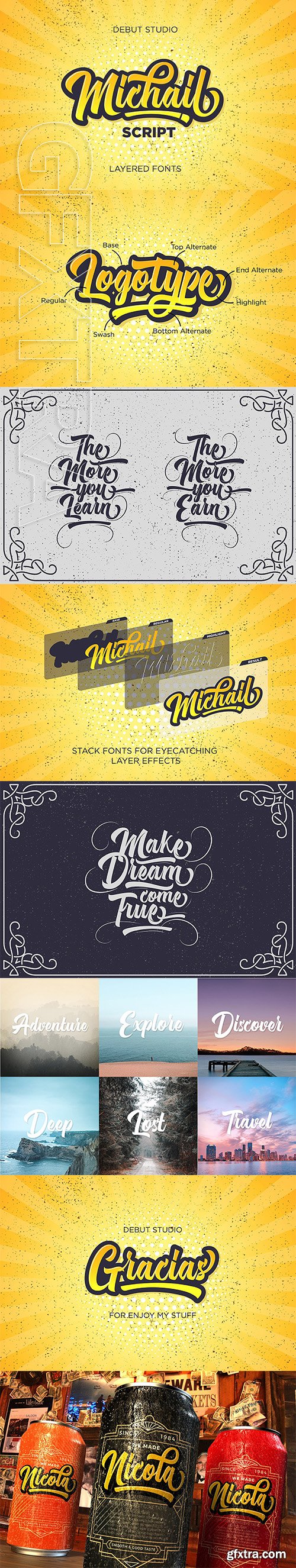 CreativeMarket - Michail Script (Layered Fonts) 2947593