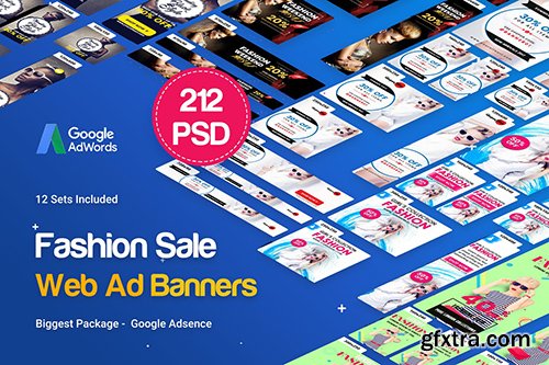 Fashion Banner Ad - 212 PSD [12 Sets]