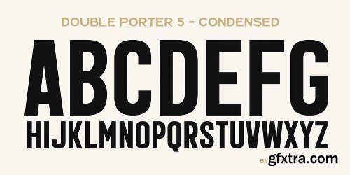 Double Porter Font Family - 18 Fonts