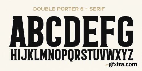 Double Porter Font Family - 18 Fonts