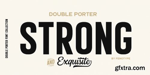 Double Porter Font Family - 18 Fonts