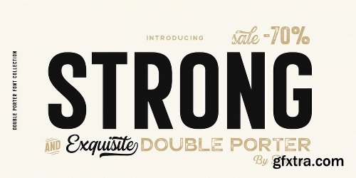 Double Porter Font Family - 18 Fonts