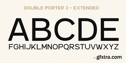 Double Porter Font Family - 18 Fonts