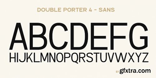 Double Porter Font Family - 18 Fonts