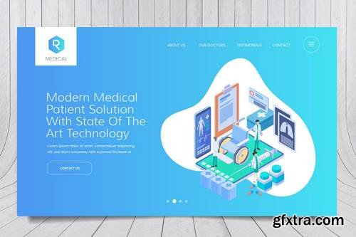 Medical Web Header PSD And Vector Template Vol. 04