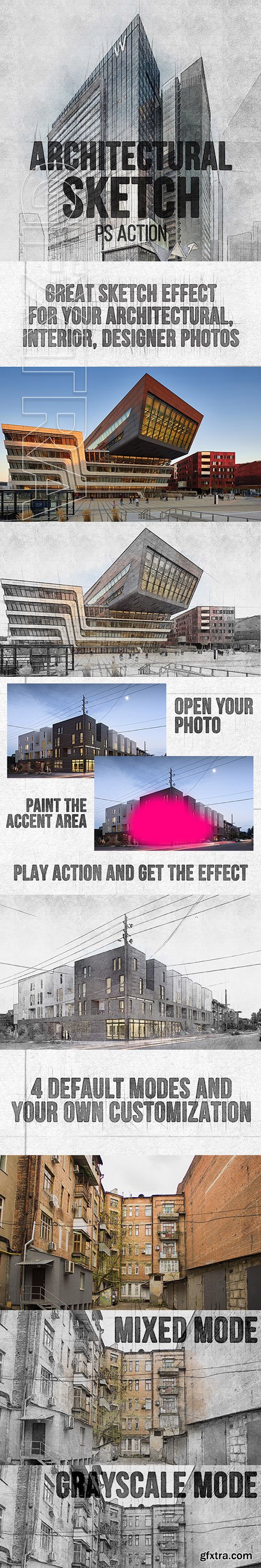 GraphicRiver - Architectural Sketch Photoshop Action 22535007