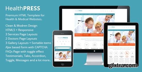 ThemeForest - HealthPress v1.1 - Health and Medical HTML Template - 4337733