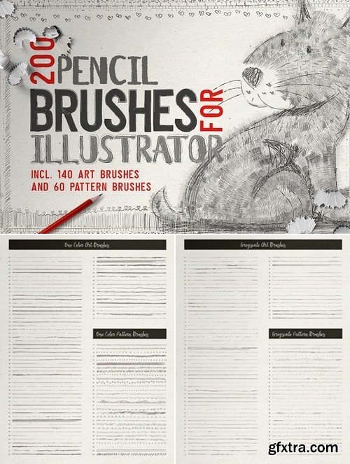 CM - Pencil Brushes for Illustrator 2159229