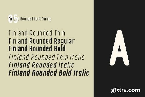 CreativeMarket Finland Rounded - Font Family 2918487