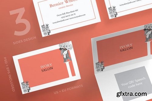 Beauty Salon Social Media Banner Pack Business Card Flyer and Poster Templates