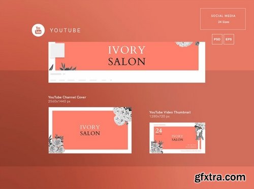 Beauty Salon Social Media Banner Pack Business Card Flyer and Poster Templates