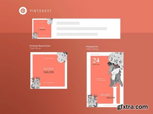 Beauty Salon Social Media Banner Pack Business Card Flyer and Poster Templates