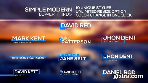 Videohive Simple Modern Lower Thirds 12420012