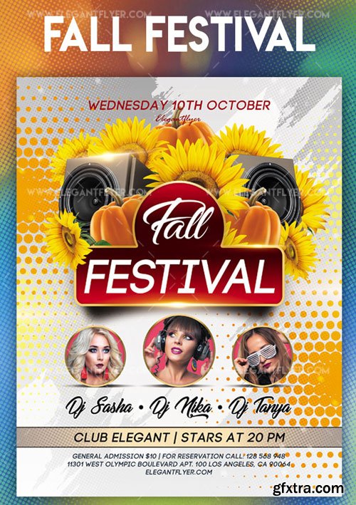 Fall Festival V11 2018 Flyer PSD Template