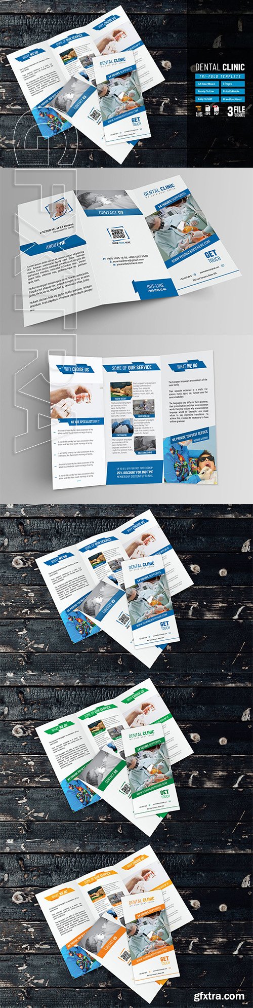 CreativeMarket - Dental Clinic Trifold Template 2803662