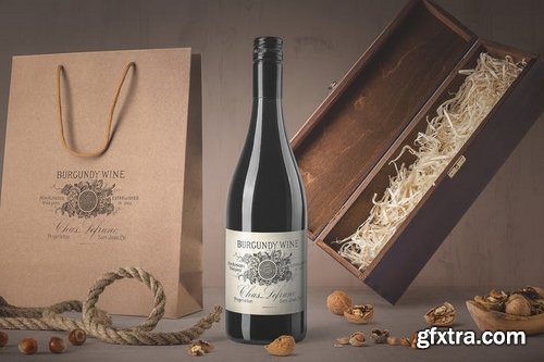 Wine Bottle Mockups Vol 4