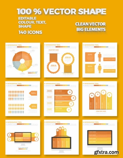 50 Yellow Infographics Design