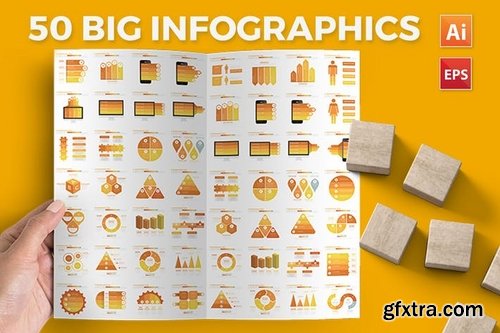 50 Yellow Infographics Design