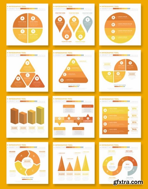 50 Yellow Infographics Design