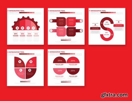 Red Infographics Elements Design