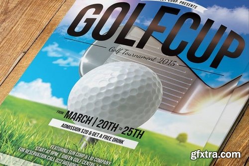 Go Green Golf Tournament Charity Golf and Summer Beach Flyers