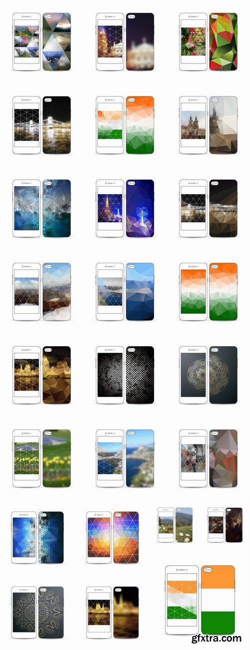 Background template for mobile phone cover pattern 25 EPS